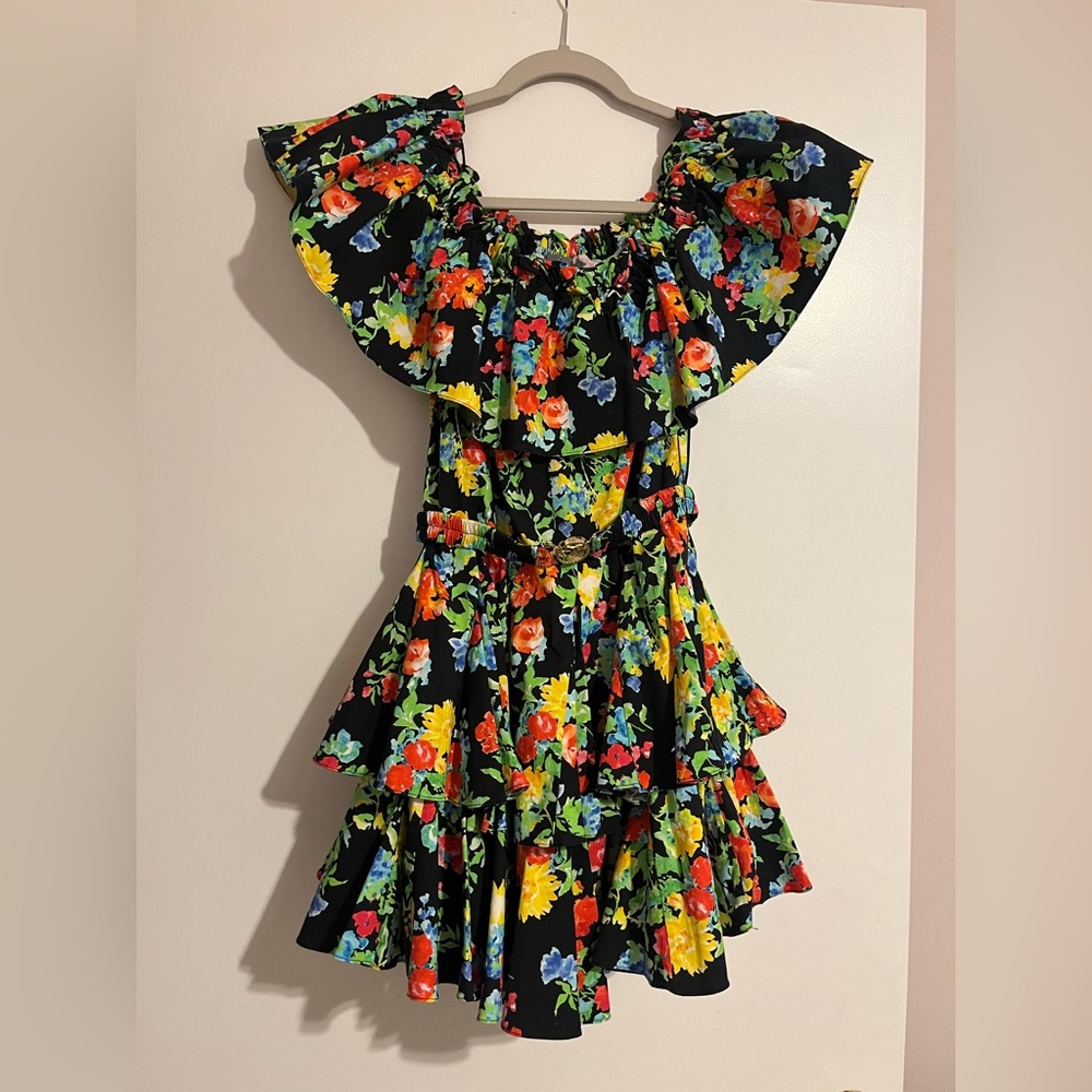 Caroline Constas Multicolor Floral Dress